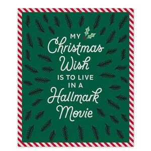 Hallmark Channel My Christmas Wish Throw Blanket, 50x60 NWT